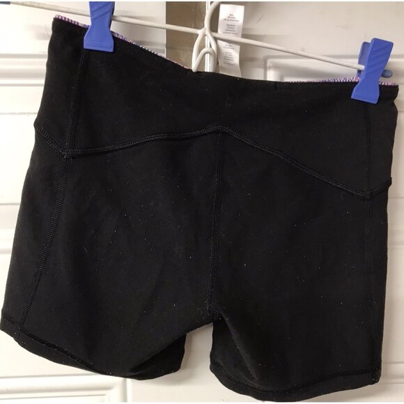 Ivivva By Lululemon Shorts Reversible Black Size 10 Girls 4” Inseam - Picture 5 of 7